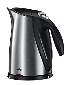Braun WK600 Brushed Stainless Steel 7-Cup Electric Kettle, 220-volt
