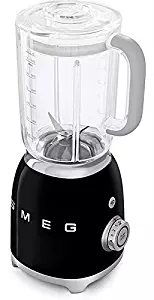 Smeg BLF01BLUS Retro Style Blender with 6 Cups Tritan BPA-Free Jug, Detachable Stainless Steel Dual Blades, Overload Motor Protection, 4 Speeds and 3 Preset Programs in Black