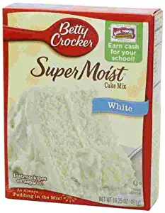 Betty Crocker Super Moist Cake Mix White - Pudding in the Mix 16.25 Oz (Pack of 4) by Betty Crocker
