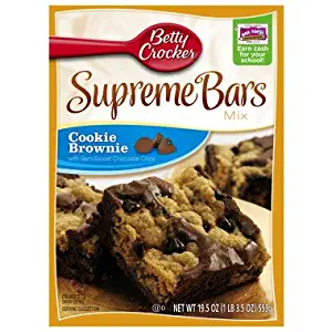 BETTY CROCKER CHOCOLATE BROWNIE COOKIE SUPREME BAR MIX 19.5 OZ