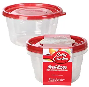 Betty Crocker Easy Seal Storage Containers (3.5 Cups / 27.7 fl oz) Set of 2 Containers