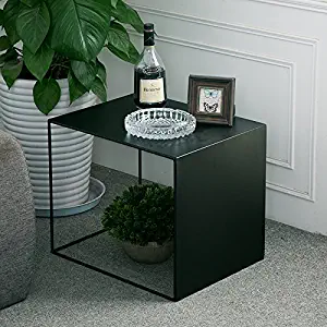 Best Black Wrought Iron And Wood End Table