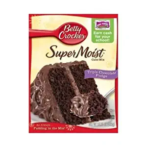Betty Crocker Super Moist Triple Chocolate Fudge Cake Mix 15.25 oz (Pack of 12)