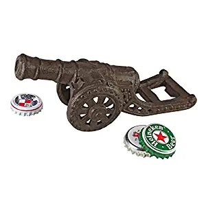 Design Toscano Loose Cannon Cast Iron Bottle Opener, Single