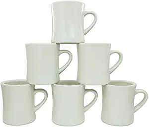 Coletti COL104 Vintage Restaurant Coffee Mugs | Coffee Mug Set of 6, 10 oz