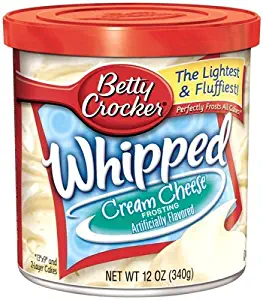 Betty Crocker Ready-to-serve Soft Whipped Frosting, Cream Cheese, 12-ounce Canister (Pack of 2)