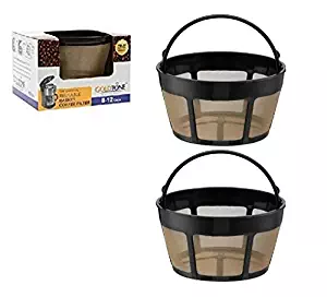 GoldTone Brand Reusable 8-12 Cup Basket Coffee Filter fits Hamilton Beach Coffee Makers and Brewers. Replaces your Hamilton Beach Reusable Coffee Filter - BPA Free [2 Filters]