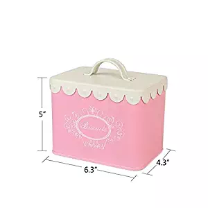 Hot Sale X829 Pink Kits Square Metal Mini biscuit tin canister/cookie storage tins/Container/Home Kitchen Gifts with Handle
