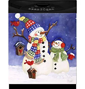 Lets Play Snowmen Appliance Art Decorative Magnetic Dishwasher Front Panel Cover - Quick, Easy & Affordable DIY Kitchen Upgrade