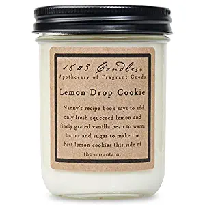 1803 Candles - 14 oz. Jar Soy Candles - Spring Scents (Lemon Drop Cookie)