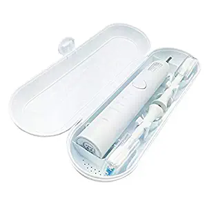 Electric Toothbrush Travel Containers for Oral-B/Philips Toothbrushes, Genkent Toothbrush Travel Case (white)