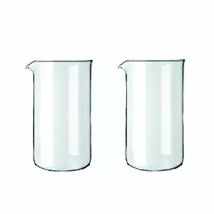 Bodum Spare Glass Carafe for French Press Coffee Maker, 12-Cup, 1.5-Liter, 51-Ounce, Set of 2