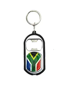 New South Africa Country Flag LED Light & Bottle Opener Metal Keychain