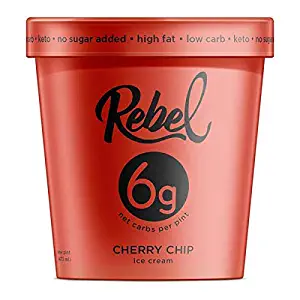 Rebel Ice Cream - Low Carb, Keto - Cherry Chip (8 Count)
