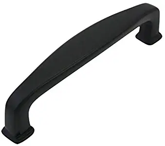 10 Pack - Cosmas 4389FB Flat Black Modern Cabinet Hardware Handle Pull - 3" Inch (76mm) Hole Centers