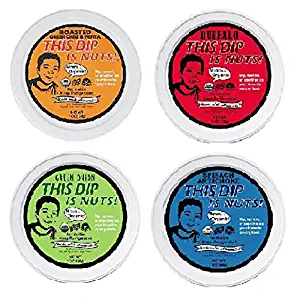 This Dip Is Nuts! Buffalo, Green Onion, Roasted Chile & Pepita, Spinach Artichoke 7 oz (4 Pack)