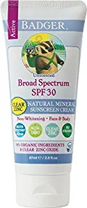 Badger Clear Zinc Mineral Sunscreen SPF 30, 2.9 oz