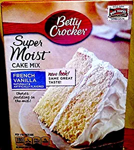 Betty Crocker Supermoist Cake Mix, French Vanilla, 15.25-ounce (Pack of 4)