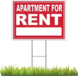 DGdirect.com Apartment for Rent Yard Sign 24" x 18"