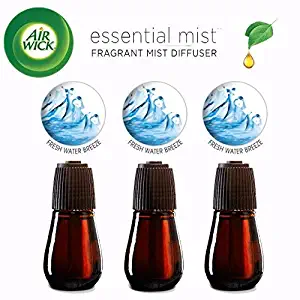 Air Wick Essential Mist, Essential Oil Diffuser Refill, Fresh Water Breeze, 3 Count, Air Freshener