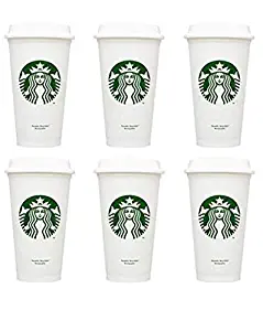 STARBUCKS Reusable Recyclable Grande 16 OZ Plastic Travel To Go Coffee Cups BPA Free (6pcs)