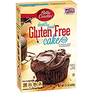 Betty Crocker, Gluten Free, Devils Food Cake Mix, 15oz Box (Pack of 2)