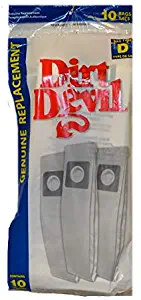 Royal Dirt Devil 3670148001 Paper Bag, Type D Soft Body Upright 10 Pk