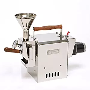 KALDI WIDE size (300g) Home Coffee Roaster Motorize Type Full Package Including Thermometer, Hopper, Probe Rod, Chaff Holder (Gas Burner Required)