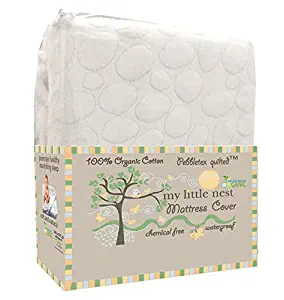 Dreamtex Home Pebbletex Crib Mattress Protector | Waterproof | Organic | 28 inches x 52 inches