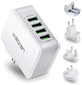 Multiple USB Wall Charger, [22W/4.4A] LENCENT 4 Port USB Travel Adapter, All in One USB Charger Plug with UK US EU European AUS Worldwide International Travel Phone Charger for iPhone, IPad & More