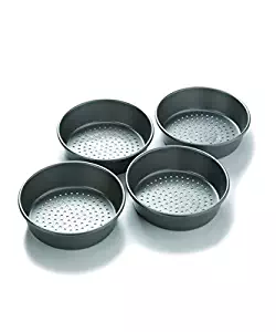 Chicago Metallic Professional Perforated Mini-Deep Dish Pizza Pan Set, 7-Inch, 4-Count