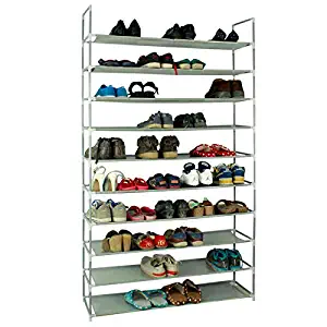 Best Grey 8 Tiers Shoe Rack 40