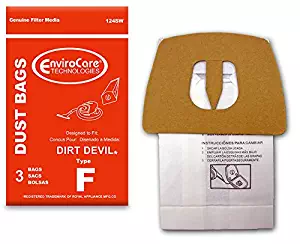 EnviroCare Replacement Vacuum Bags for Royal Dirt Devil Canister Type F 3 Bags