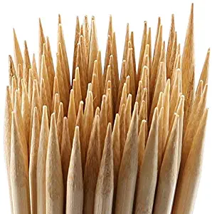 MalloMe Bamboo Marshmallow Roasting Sticks 5mm Thick Extra Long Heavy Duty Wooden Hot Dog Smores Sticks Shish Kabob Skewers Fire Pit Campfire Cooking Kids, 30" L, 100 Piece