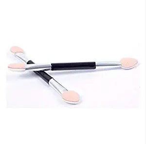 MOMKER Double-end Eye Shadow Brush, Disposable Double Sided Eyeshadow Brush Makeup Applicators Beauty Kit (Black)