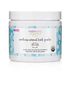 Mambino Organics Soothing Bath Treatment with Natural Colloidal Oatmeal for Treatment and Relief of Dry, Itchy 4 Ounce