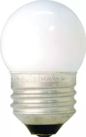 GE 41267 (4-Pack) 7.5-Watt White S11 1CD Incandescent Night Light Bulb, Soft White, S11 Shape, 39 Lumens, E26 Medium Base