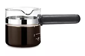 Espresso Carafe Replacement, German Borosilicate Glass, 4 Cup, Black