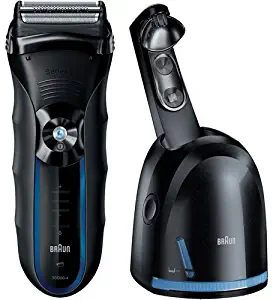 Braun WATERPROOF DUAL VOLTAGE Cordless Shaver Triple Action Cutting and FreeFloat System with SensoFoil Technology, Precision Long Hair Trimmer and 100% Waterproof, All NEW Clean & Renew System Included