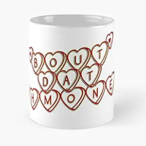 Bout Dat Shmoney Classic Mug - The Funny Coffee Mugs For Halloween, Holiday, Christmas Party Decoration 11 Ounce White Playtailor.