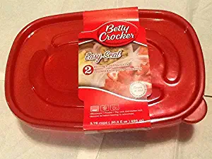 Betty Crocker Easy Seal Storage Containers, 30.3 Fl Oz, 2 pack