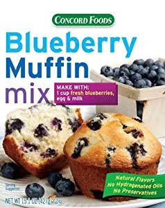 Concord BLUEBERRY Muffin Mix - 6 (SIX) 15oz Boxes