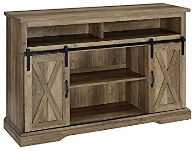 Best Grey Rustic Sliding Tv Stand