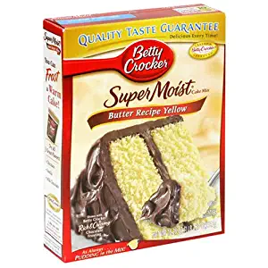 Betty Crocker Supermoist Cake Mix, Butter Recipe Yellow, 18.25-Ounce Boxes (Pack of 12)