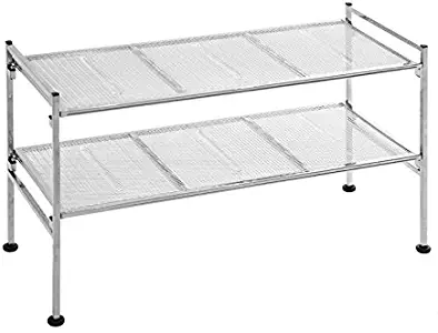 Best Seville Classics 2-Tier Resin Slatted Shoe Rack