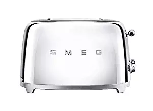 Smeg TSF01SSUS 50's Retro Style Aesthetic 2 Slice Toaster, Chrome