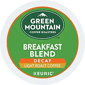 Green Mountain Coffee Roasters Breakfast Blend Decaf, Single Serve Coffee K-Cup Pod, Light Roast, 72