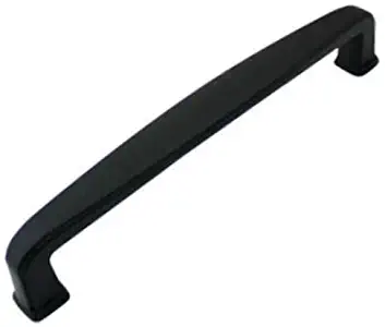 25 Pack - Cosmas 4392-128FB Flat Black Modern Cabinet Hardware Handle Pull - 5" Inch (128mm) Hole Centers