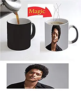 Color Change Magic Black Coffee Mug Bruno Singer Mars Handsome Hot American Christmas Gift D2