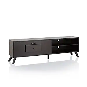 Best 72 Inch Dark Brown Wood Tv Stand With Drawers